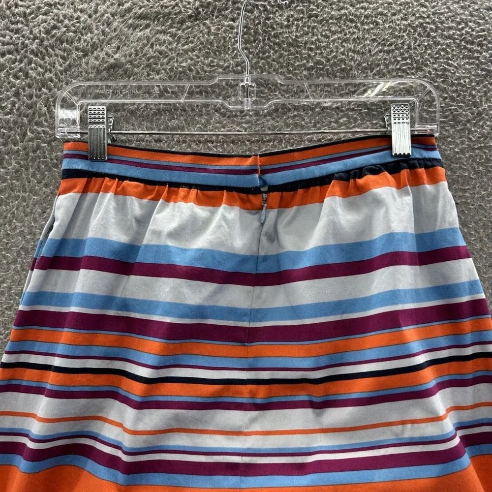 J. Crew Skirt Women's‎ 2 Multi Colored Striped Pocket Tube Skirt Ladies 2